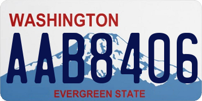 WA license plate AAB8406