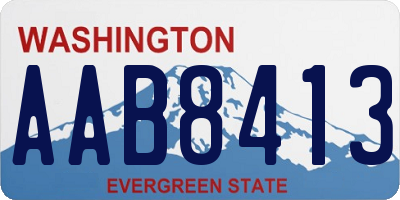 WA license plate AAB8413