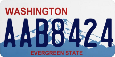 WA license plate AAB8424