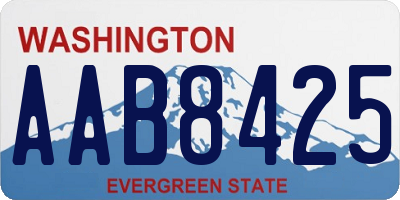 WA license plate AAB8425