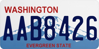 WA license plate AAB8426