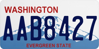 WA license plate AAB8427