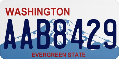 WA license plate AAB8429