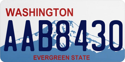 WA license plate AAB8430
