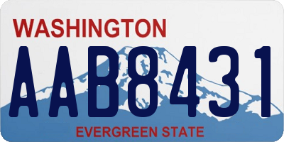 WA license plate AAB8431
