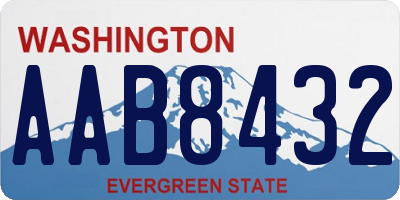 WA license plate AAB8432