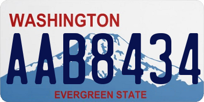 WA license plate AAB8434