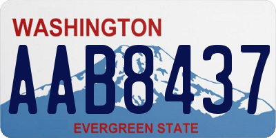 WA license plate AAB8437