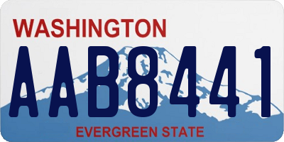 WA license plate AAB8441