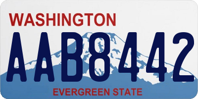 WA license plate AAB8442