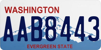WA license plate AAB8443