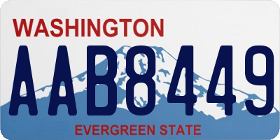 WA license plate AAB8449