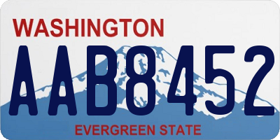 WA license plate AAB8452