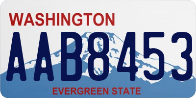 WA license plate AAB8453