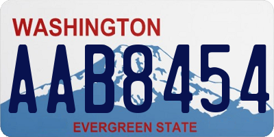 WA license plate AAB8454