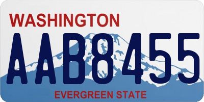 WA license plate AAB8455
