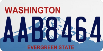 WA license plate AAB8464