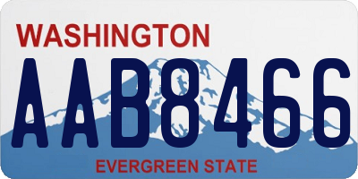 WA license plate AAB8466