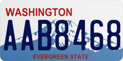 WA license plate AAB8468
