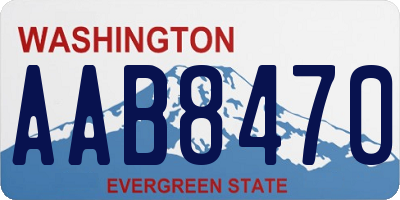 WA license plate AAB8470