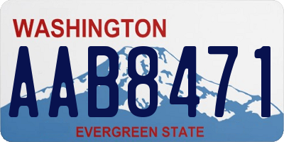 WA license plate AAB8471