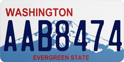 WA license plate AAB8474