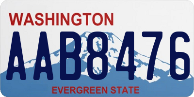 WA license plate AAB8476