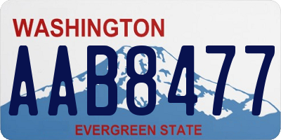 WA license plate AAB8477