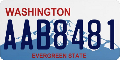 WA license plate AAB8481