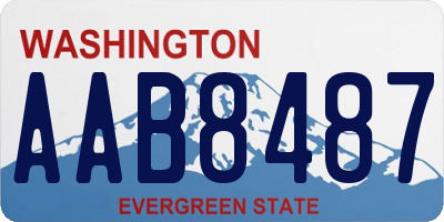 WA license plate AAB8487