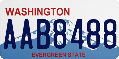 WA license plate AAB8488