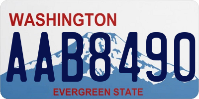 WA license plate AAB8490