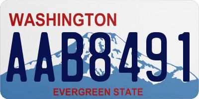 WA license plate AAB8491