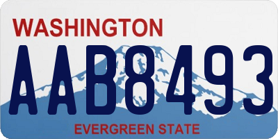WA license plate AAB8493