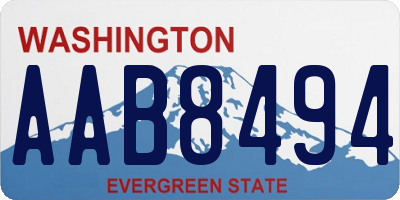 WA license plate AAB8494