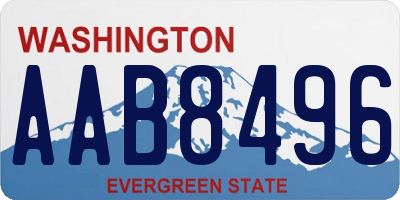 WA license plate AAB8496