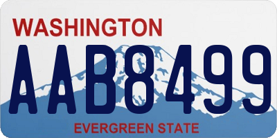 WA license plate AAB8499