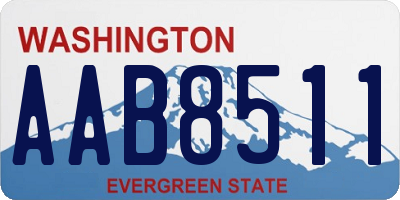 WA license plate AAB8511