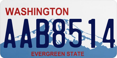 WA license plate AAB8514