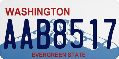 WA license plate AAB8517