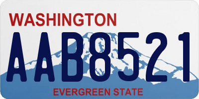 WA license plate AAB8521