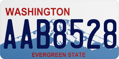 WA license plate AAB8528