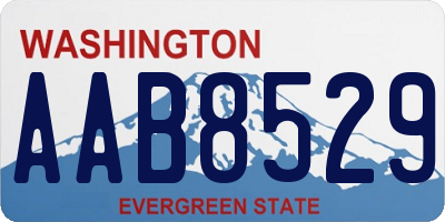 WA license plate AAB8529
