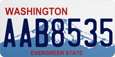 WA license plate AAB8535