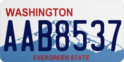 WA license plate AAB8537