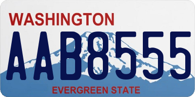 WA license plate AAB8555