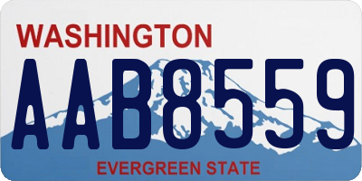 WA license plate AAB8559