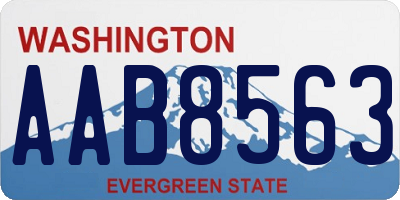 WA license plate AAB8563