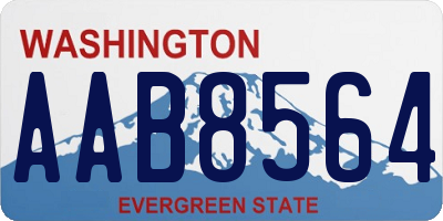 WA license plate AAB8564