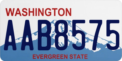 WA license plate AAB8575